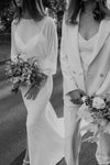 Simple Modest Chiffon Long Mermaid Wedding Dress