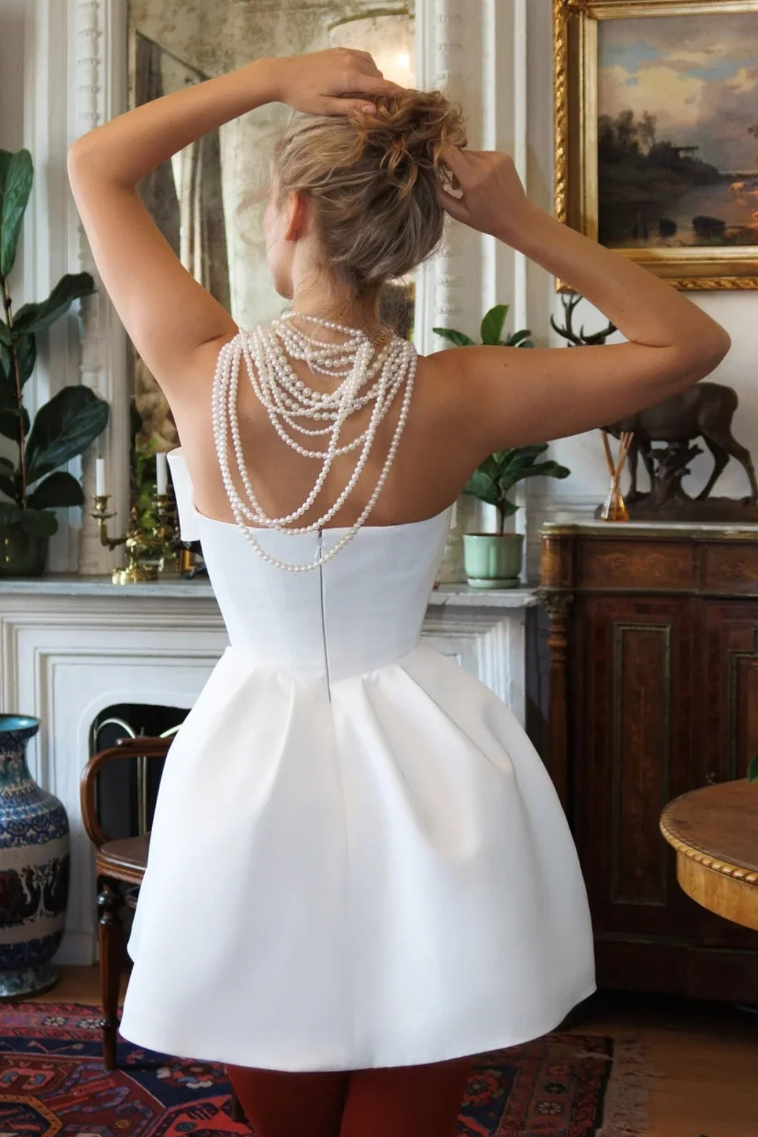 Short Wedding Dress With Bow Front TANYA BRIDAL Short Wedding Dress With Bow Front TANYA BRIDAL