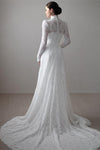 Full Sleeves Long Lace Wedding Dress