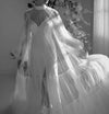 Bohemian Soft Tulle Long Sleeves Wedding Dress Ruffles