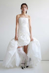 TSWD800 Taffeta A Line Long Wedding Dress Lace Up Back
