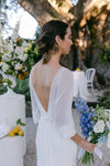 Simple Modest Chiffon Long Mermaid Wedding Dress