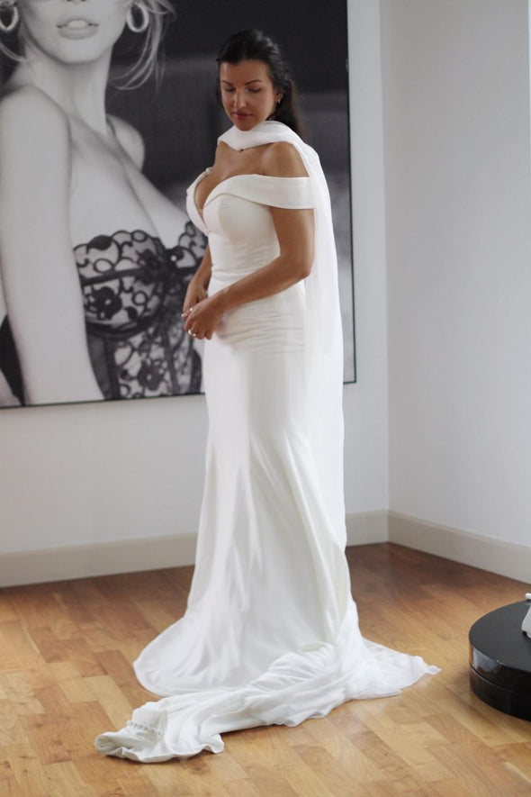 Chiffon Bridal Scarf , Chiffon Bridal Wrap