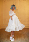 Homecoming Dress Puffy Sleeves New Style Mid Length