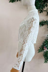 Lace Wedding Jacket High Stand Collar Bridal Bolero DQG1255