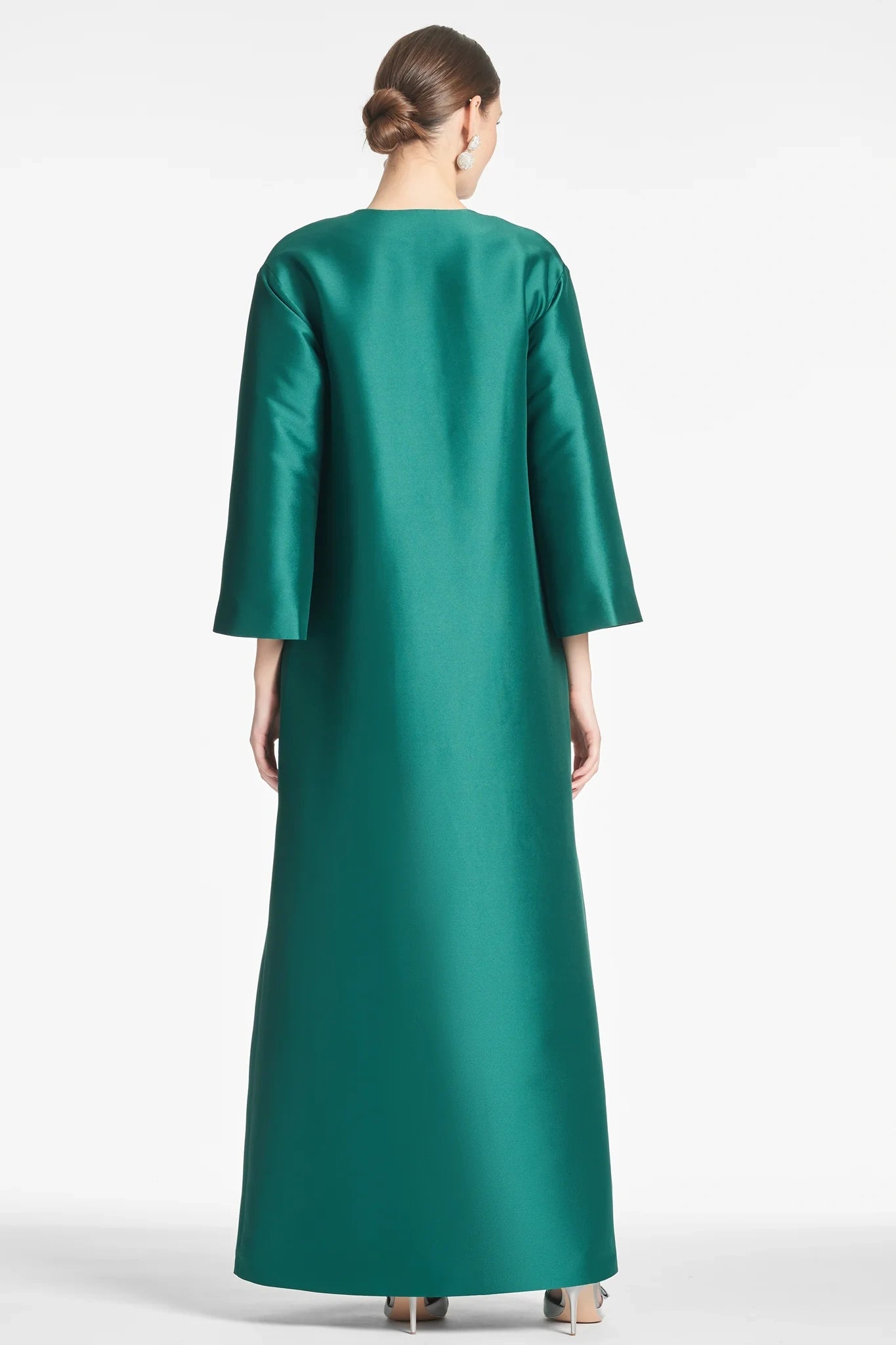 Mikado Satin Long Green Mother Of The Bride Dress Two Pieces TANYA BRIDAL Mikado Satin Long Green Mother Of The Bride Dress Two Pieces TANYA BRIDAL