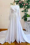 Vestido De Novia Long Sleeves Muslim Bridal Wedding Gown