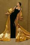 #DZ9424 Gold Fashion Cape For Lady