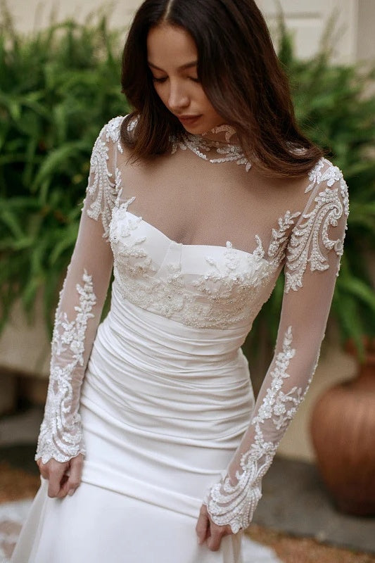 wedding dress wrap Chapel Train Wedding Dress With Luxury Wrap