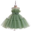 Avocado Green Cute Girls' Dress