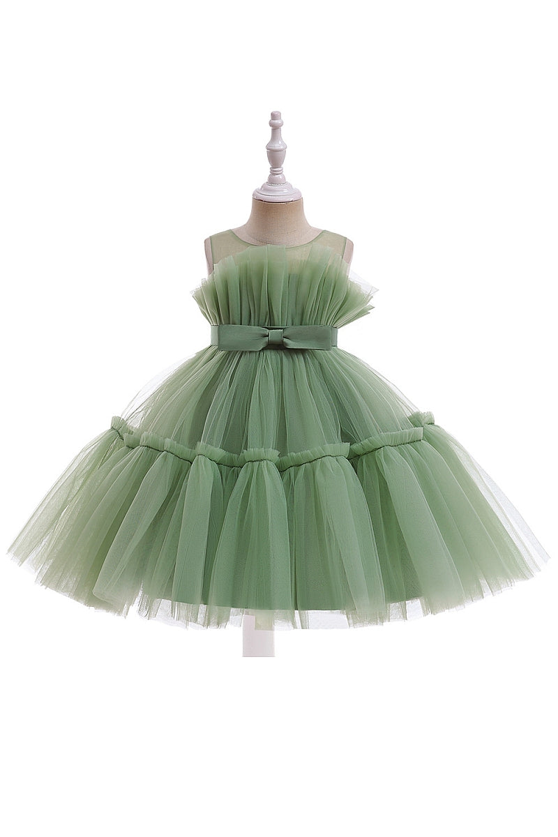 Avocado Green Cute Girls' Dress TANYA BRIDAL Avocado Green Cute Girls' Dress TANYA BRIDAL