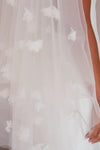 V111 Bridal Headveil Super Fairy 3D Flower Veil