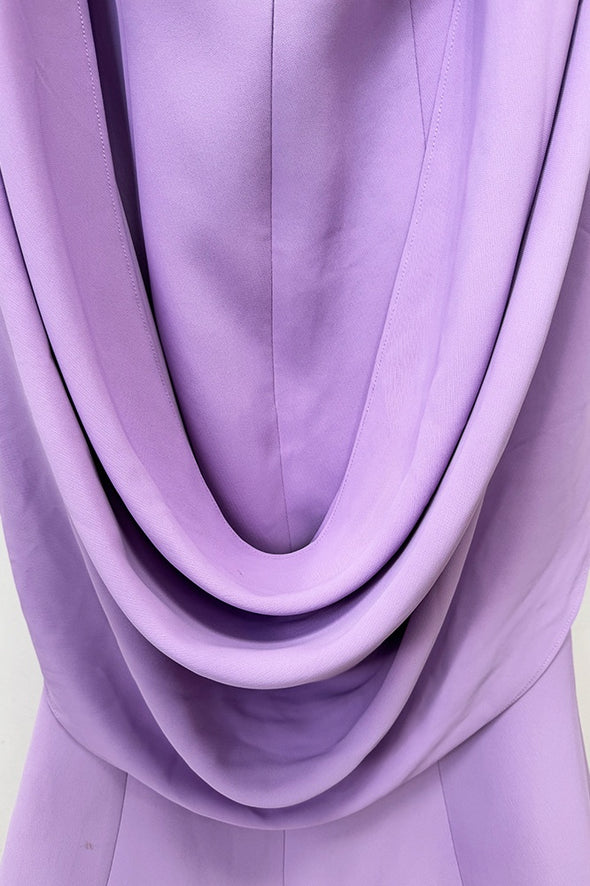 #DZ9385 Lavender Pink Long Sleeves Evening Dress