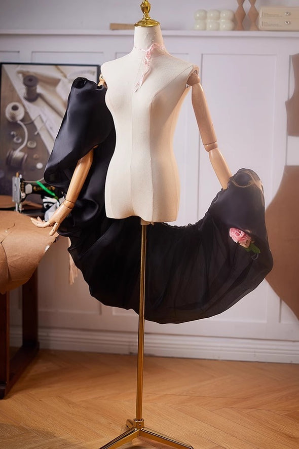 Black Evening Shawl Lady Outfit Accessories