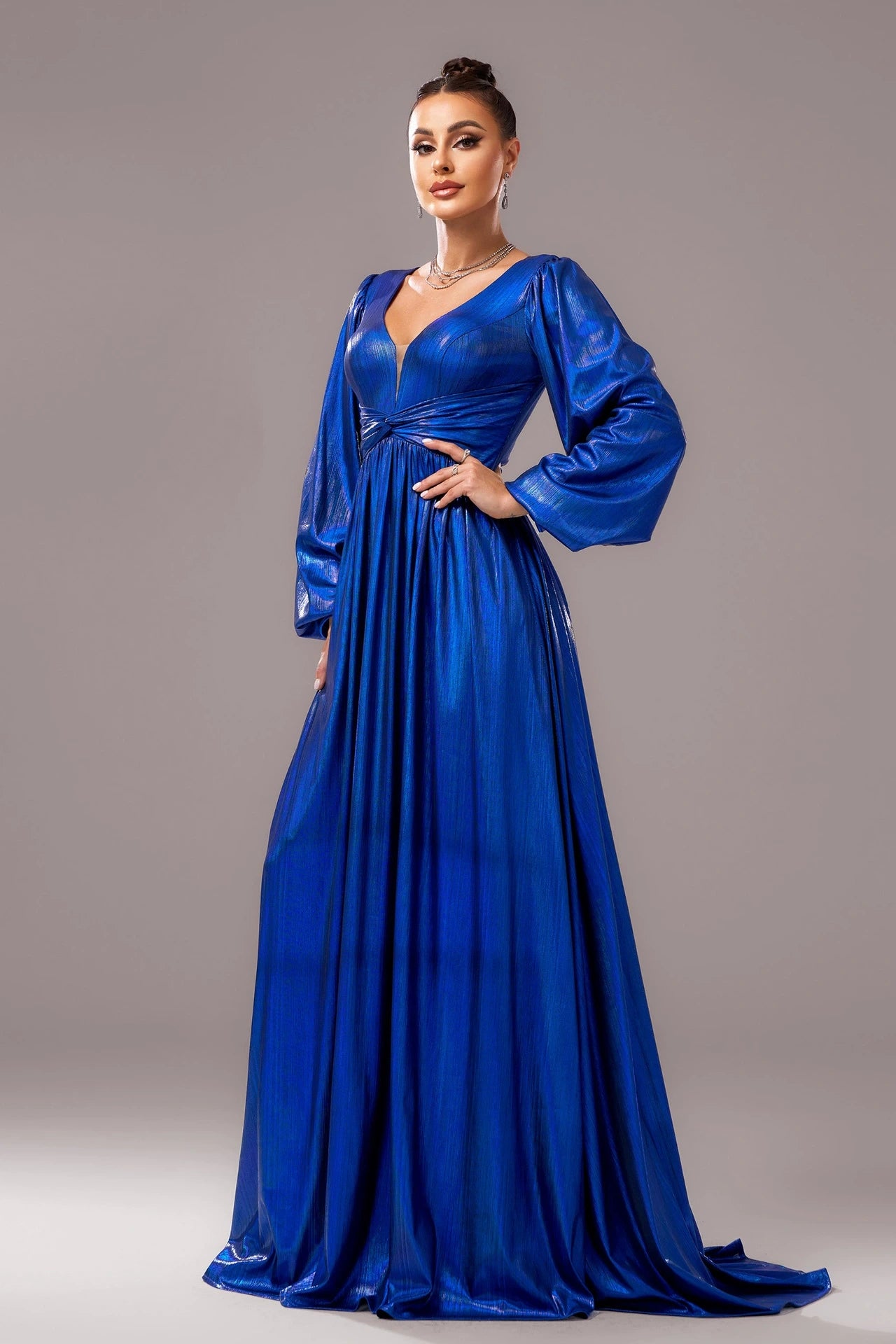 Royal Blue Women Evening Dress V Neck Long Dress TANYA BRIDAL Royal Blue Women Evening Dress V Neck Long Dress TANYA BRIDAL