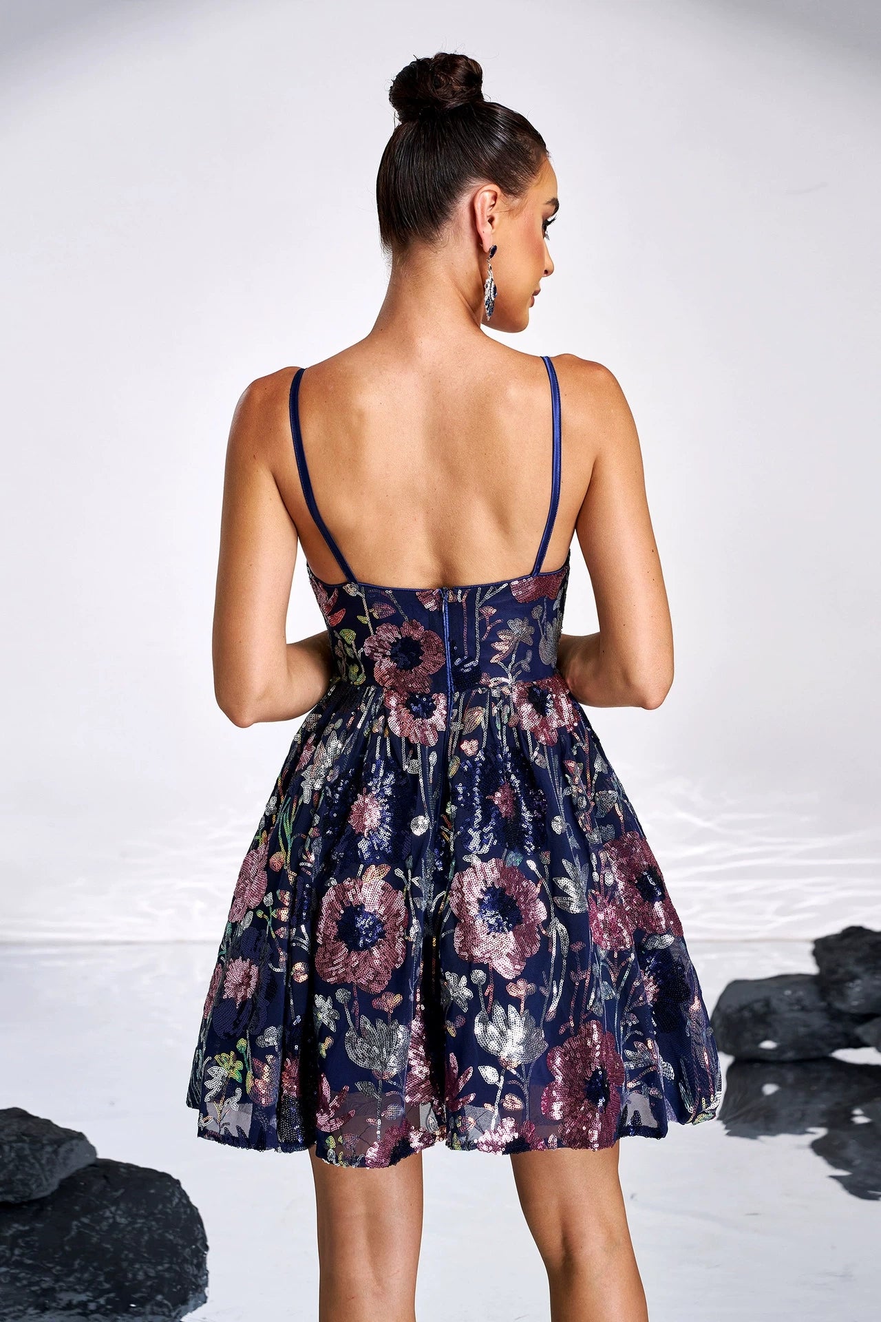 Bling Bling Sequins Colorful Cocktail Dress – TANYA BRIDAL