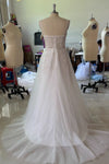 #LY9209 A Line Spaghetti Strap Long Lace Appliques Wedding Gown