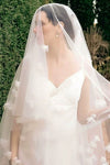V111 Bridal Headveil Super Fairy 3D Flower Veil