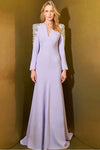 #DZ9396 Hand Beads Long Evening Dress Full Sleeves