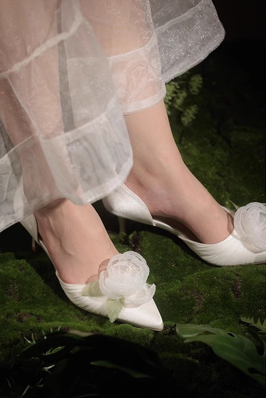 Camellia Sharp Tip Stiletto Heels Fairy Bridesmaids' Wedding Shoes TANYA BRIDAL Camellia Sharp Tip Stiletto Heels Fairy Bridesmaids' Wedding Shoes TANYA BRIDAL