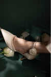Vintage Rose Flower Lace Wedding Shoes High Heel