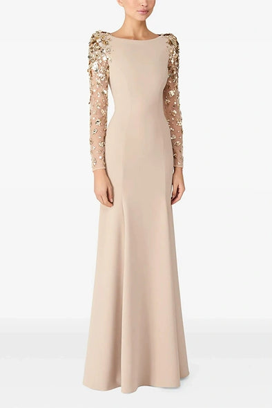 #DZ9382 Luxury Sequins Long Sleeves Evening Formal Dress
