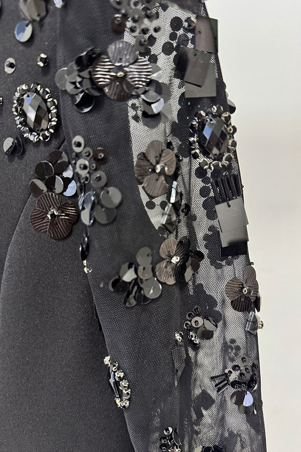 #DZ9382 Luxury Sequins Long Sleeves Evening Formal Dress