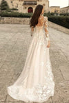 #LY9202 Elegant Lace Long Sleeves Wedding Dress