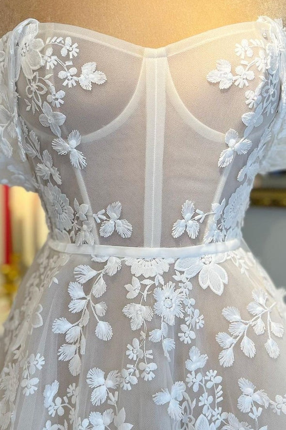 Romantic Flora Lace Wedding Gown