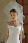 V382 multi-layer fluffy main wedding dress, bridal veil