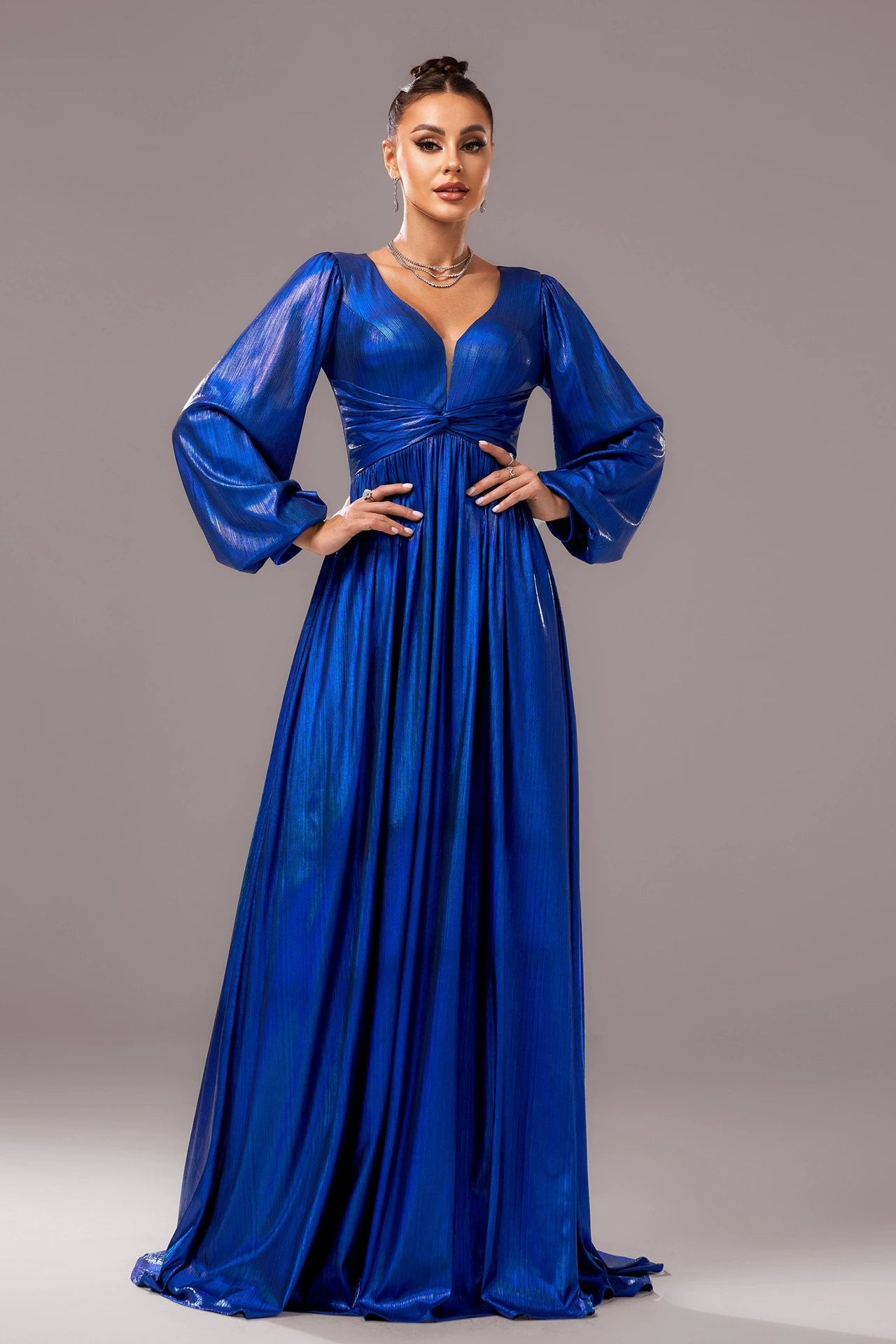 Royal Blue Women Evening Dress V Neck Long Dress TANYA BRIDAL Royal Blue Women Evening Dress V Neck Long Dress TANYA BRIDAL
