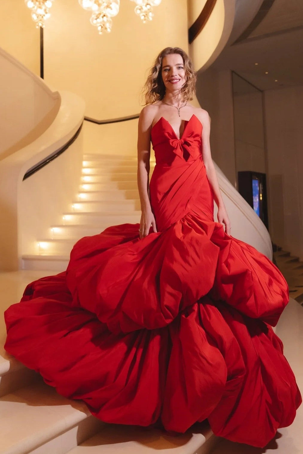 Puffy Red Mermaid Prom Dresses Ruffles Lush Tiered TANYA BRIDAL Puffy Red Mermaid Prom Dresses Ruffles Lush Tiered TANYA BRIDAL