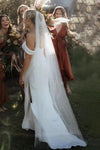 #DZ9323 Off Shoulder Sheath Simple Sexy Wedding Dress