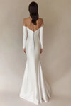 #DZ9418 Mermaid Long Sleeves Off The Shoulder Wedding Gown