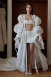 Taffeta Long Wedding Hode Lady Cape With Sleeves