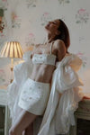 Taffeta Long Wedding Hode Lady Cape With Sleeves