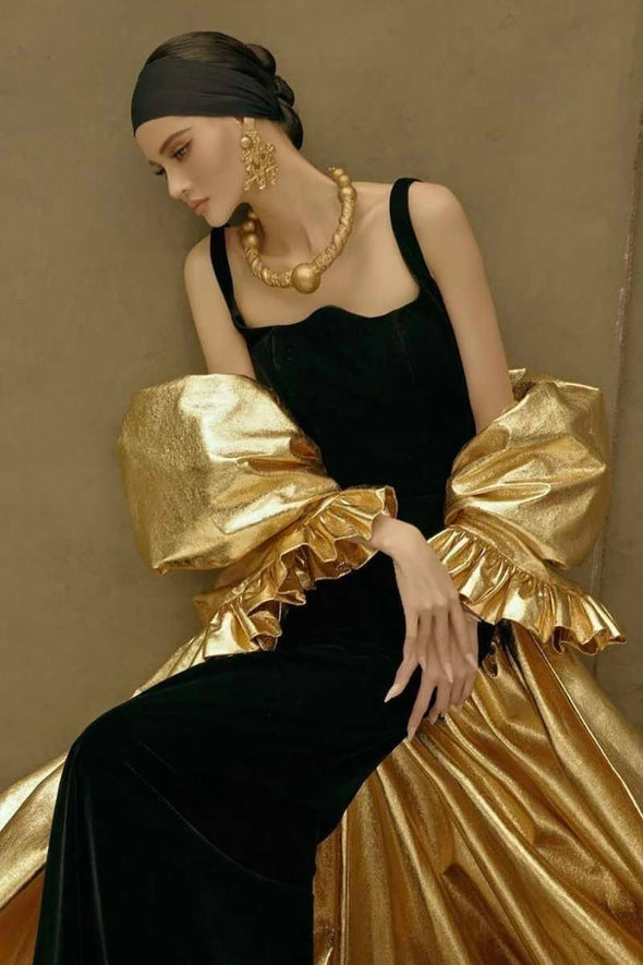 #DZ9424 Gold Fashion Cape For Lady