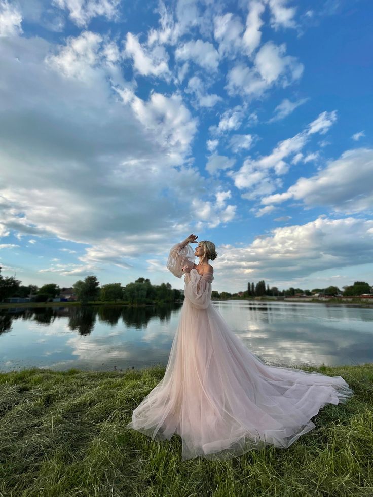 Off The Shoulder Dusty Pink Wedding Dress TANYA BRIDAL Off The Shoulder Dusty Pink Wedding Dress TANYA BRIDAL