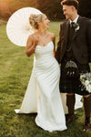#DZ9358 Mermaid Satin Wedding Dress With Train