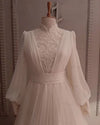 Elegant Lace Muslim Wedding Dresses Dubai Arabic