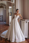 #DZ9403 Satin Wedding Dress Long