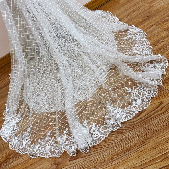 Champagne Lining Mermaid Lace Wedding Dresses DW251
