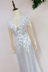 Champagne Lining Mermaid Lace Wedding Dresses DW251