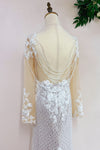 Champagne Lining Mermaid Lace Wedding Dresses DW251