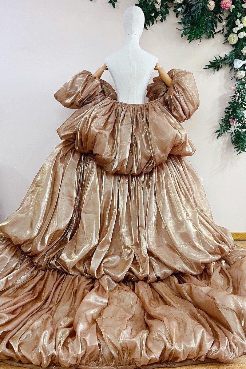 Shiny Organza Prom Cape Puffy Fashion Cloak For Lady TANYA BRIDAL Shiny Organza Prom Cape Puffy Fashion Cloak For Lady TANYA BRIDAL