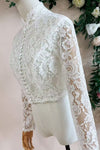 Lace Wedding Jacket High Stand Collar Bridal Bolero DQG1255