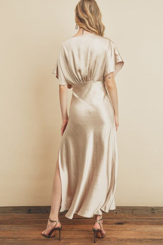 split sleeve bridesmaid dress Azazie-EVER-PRETTY-SPLIT-SLEEVE-SEQUIN-APPLIQUE-DETAIL-CHIFFON-PROM-DRESS
