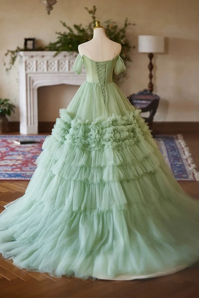Sage Green Mesh Tulle Flower Girl Dress Party Gown TANYA BRIDAL Sage Green Mesh Tulle Flower Girl Dress Party Gown TANYA BRIDAL