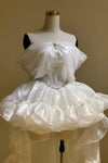 Ruffles Short Wedding Dress Homecoming Gown Bling Crystal