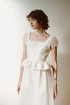 Modest Long Wedding Dress Short Sleeves